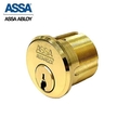 Assa Abloy 1-1/2" Maximum+ Mortise Cylinder Bright Brass Adams Rite Cam ASS-9854-1-605-COMP-0A7